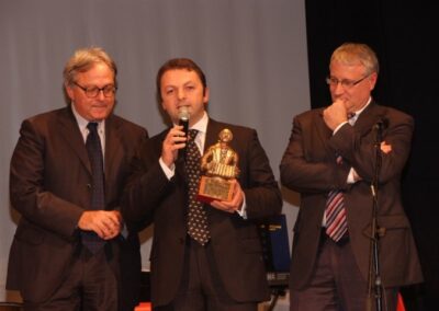 Premio Paolo Soprani; Gian Mario Spacca (Presidente of Marche region), Mirco Soprani (Mayor of Castelfidardo)